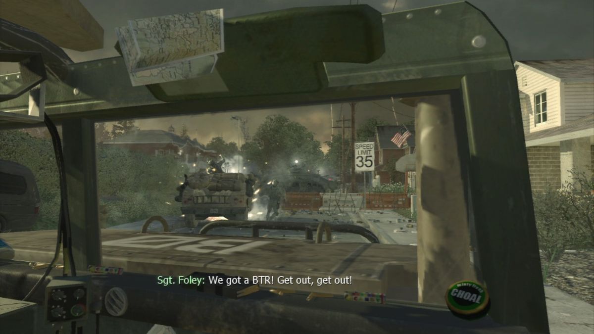 Call of Duty: Modern Warfare 2 (PlayStation 3) screenshot: Our convoy is under attack