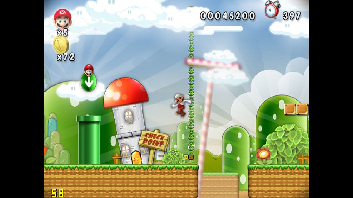 New Super Mario Forever (Windows) screenshot: Checkpoint
