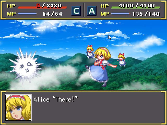 Gensou Shoujo Taisen Kou (Windows) screenshot: Alice in action