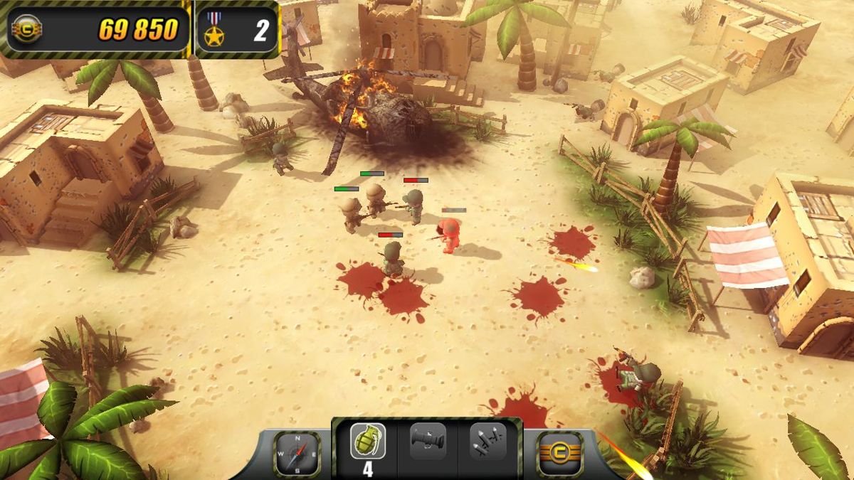 Tiny Troopers (Windows) screenshot: Blood in the sand