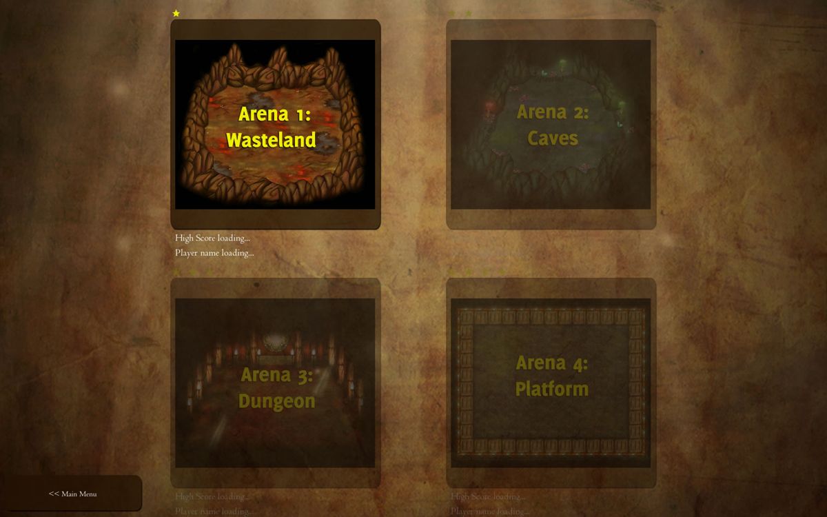 Ku: Shroud of the Morrigan (Windows) screenshot: The four combat arenas