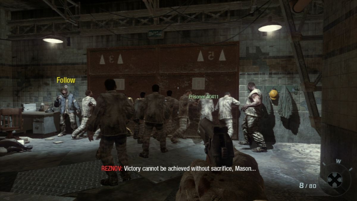 Call of Duty: Black Ops (PlayStation 3) screenshot: Prison riot