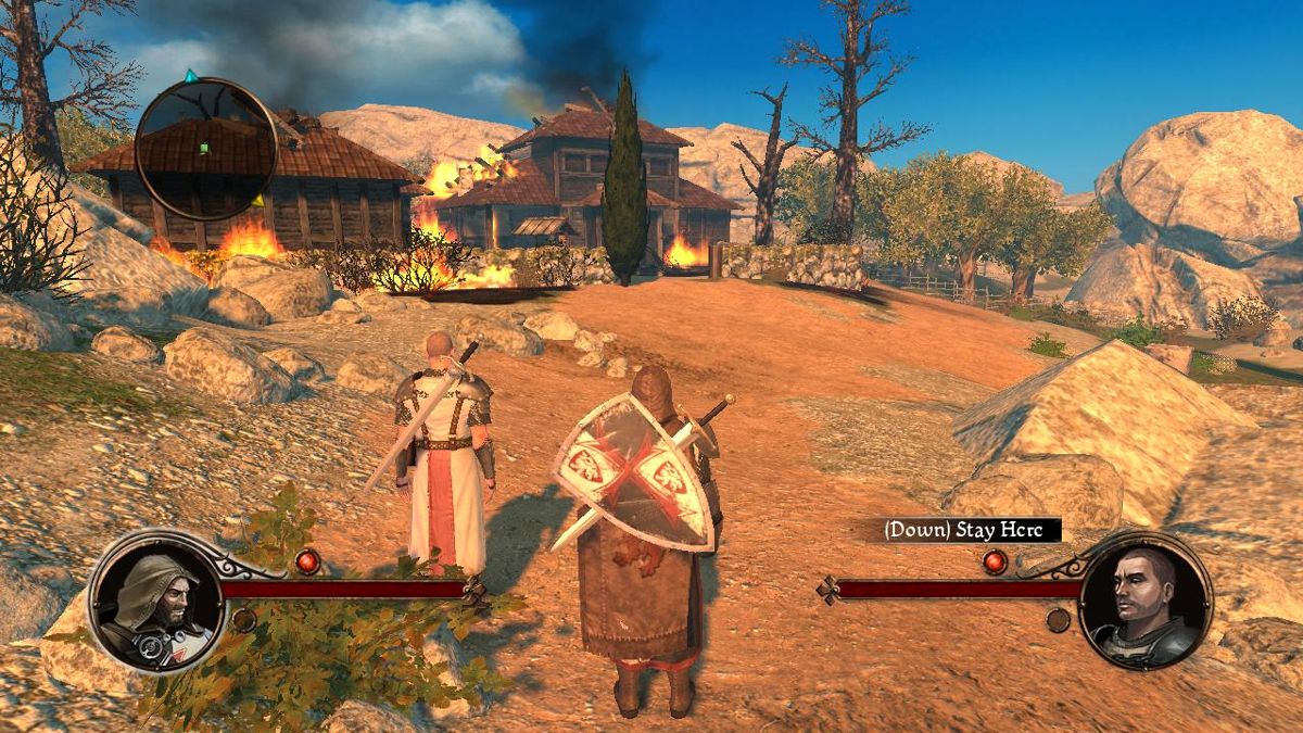 The First Templar (Windows) screenshot: Fire!