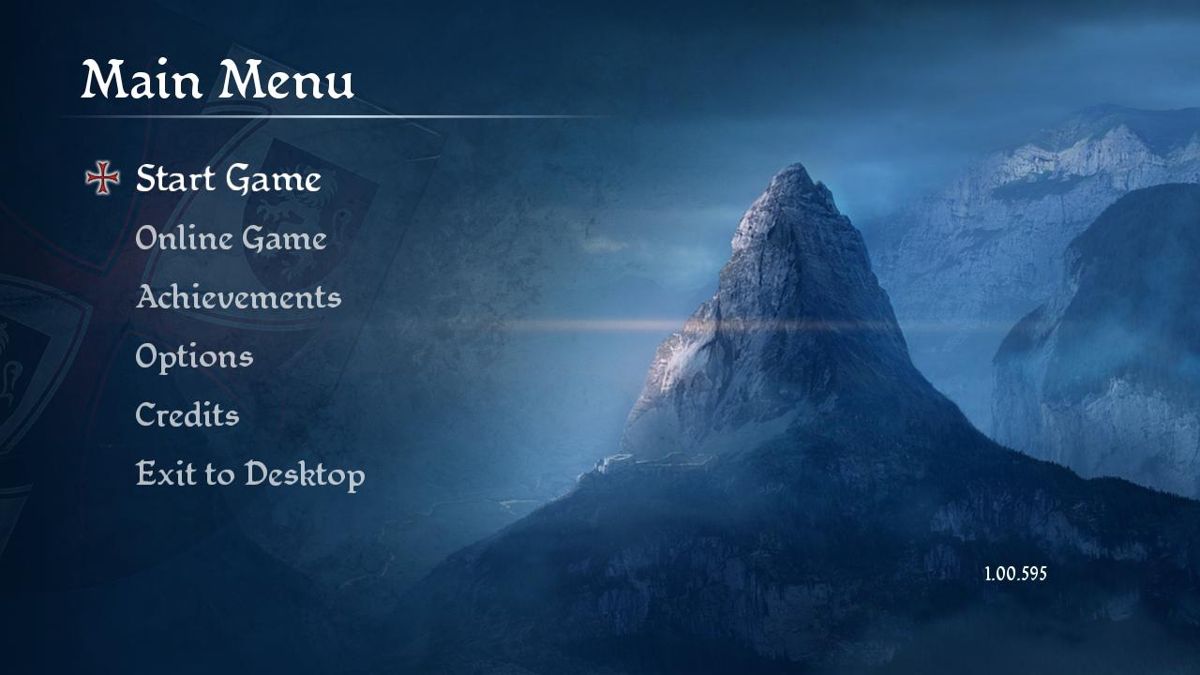 The First Templar (Windows) screenshot: Main menu