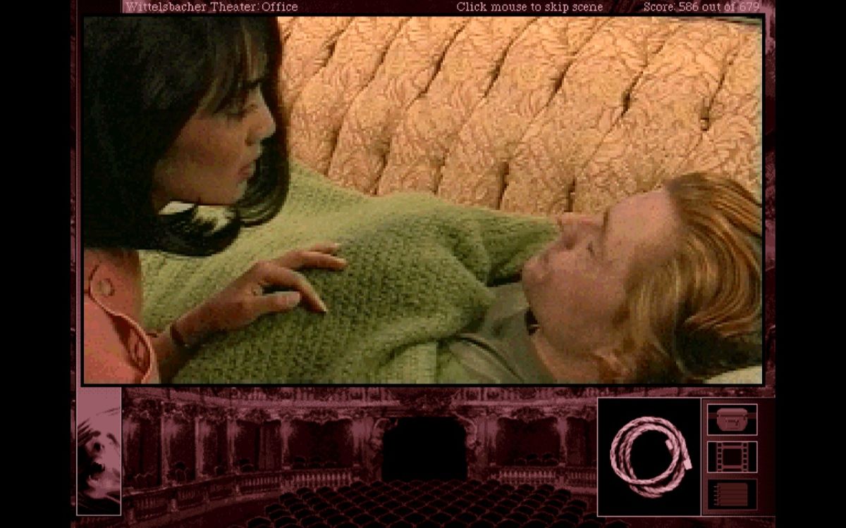 The Beast Within: A Gabriel Knight Mystery (Windows) screenshot: Tending to Gabriel who's been bitten by a werewolf (GOG version)