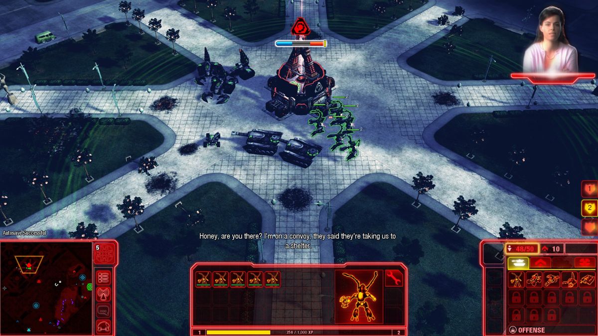 Command & Conquer 4: Tiberian Twilight (Windows) screenshot: Your wife is informing you of her position