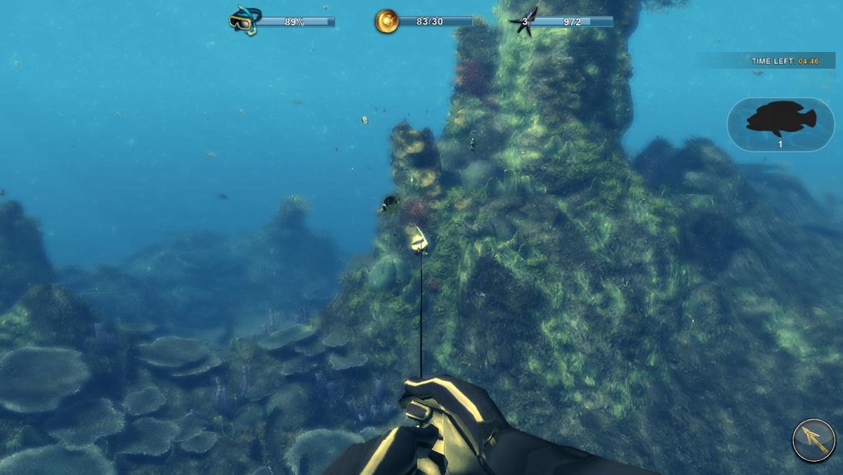 Depth Hunter 2: Deep Dive (Windows) screenshot: Target hit.