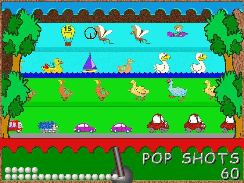 Action SATS Learning: Key Stage 1 4-7 Years: Numbers (Windows) screenshot: A game of Pop Shots in progress