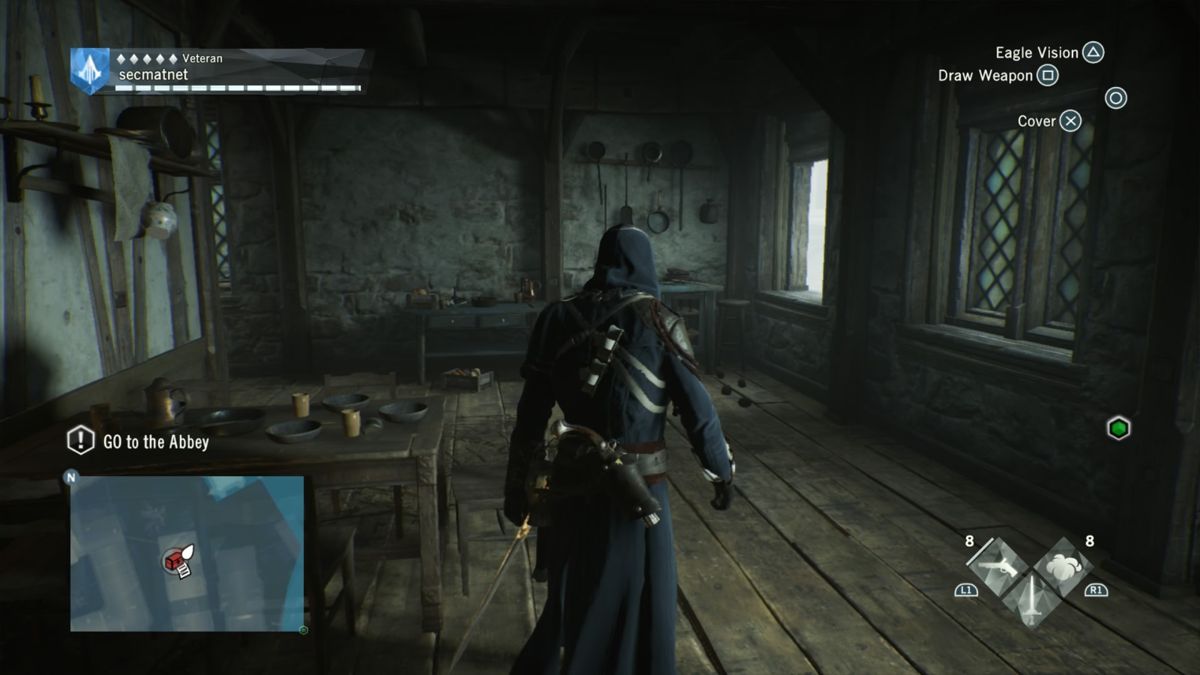 Assassin's Creed: Unity - Dead Kings (PlayStation 4) screenshot: Various houses can still be explored or used as shortcuts