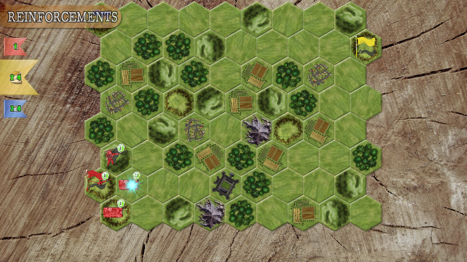 Retaliation: Enemy Mine (Windows) screenshot: Starting a three-way, capture the HQ game