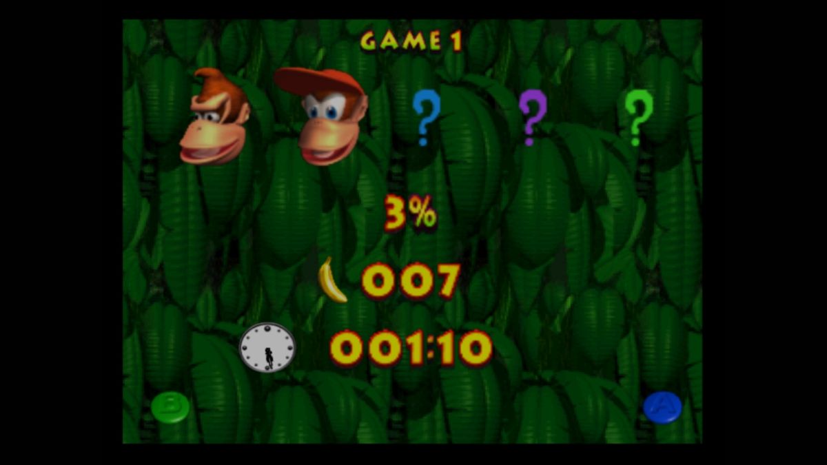 Donkey Kong 64 (Wii U) screenshot: File Select