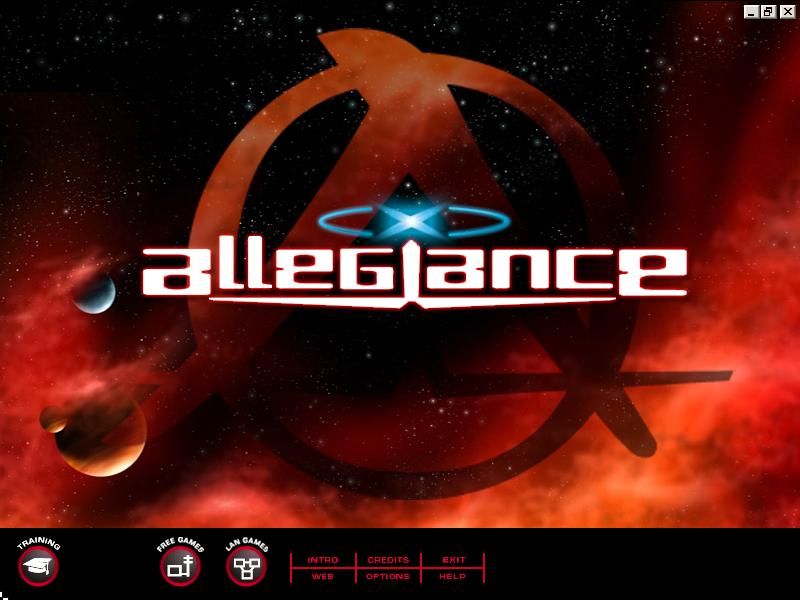 Allegiance (Windows) screenshot: Main Menu & Logo