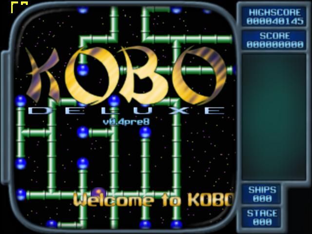 Kobo Deluxe (Windows) screenshot: Title screen