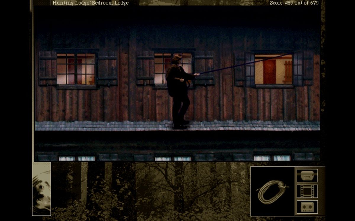 The Beast Within: A Gabriel Knight Mystery (Windows) screenshot: Gabriel on a mission to check the adjacent room (GOG version)