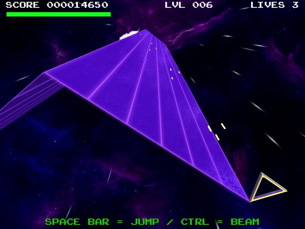 TriBlaster (Windows) screenshot: Sixth level - right side. You must be quick.