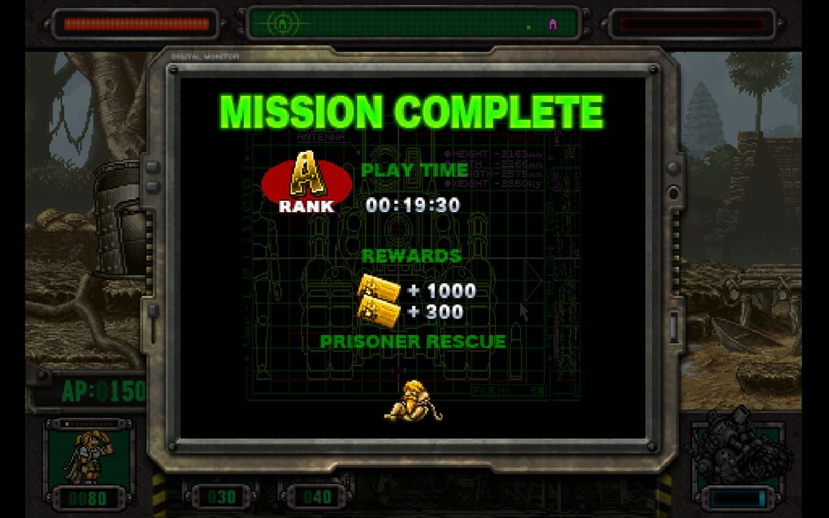 Metal Slug Defense (Windows) screenshot: Mission complete