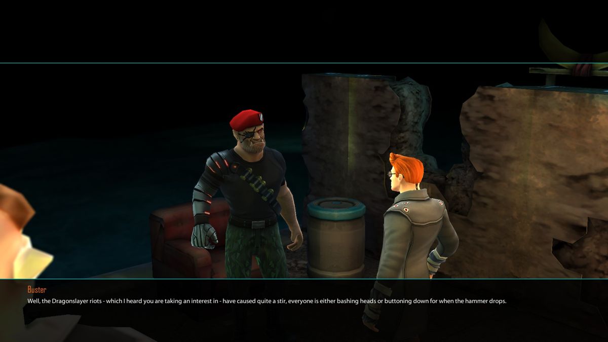 Shadowrun Chronicles: Boston Lockdown (Windows) screenshot: An Ork soldier NPC
