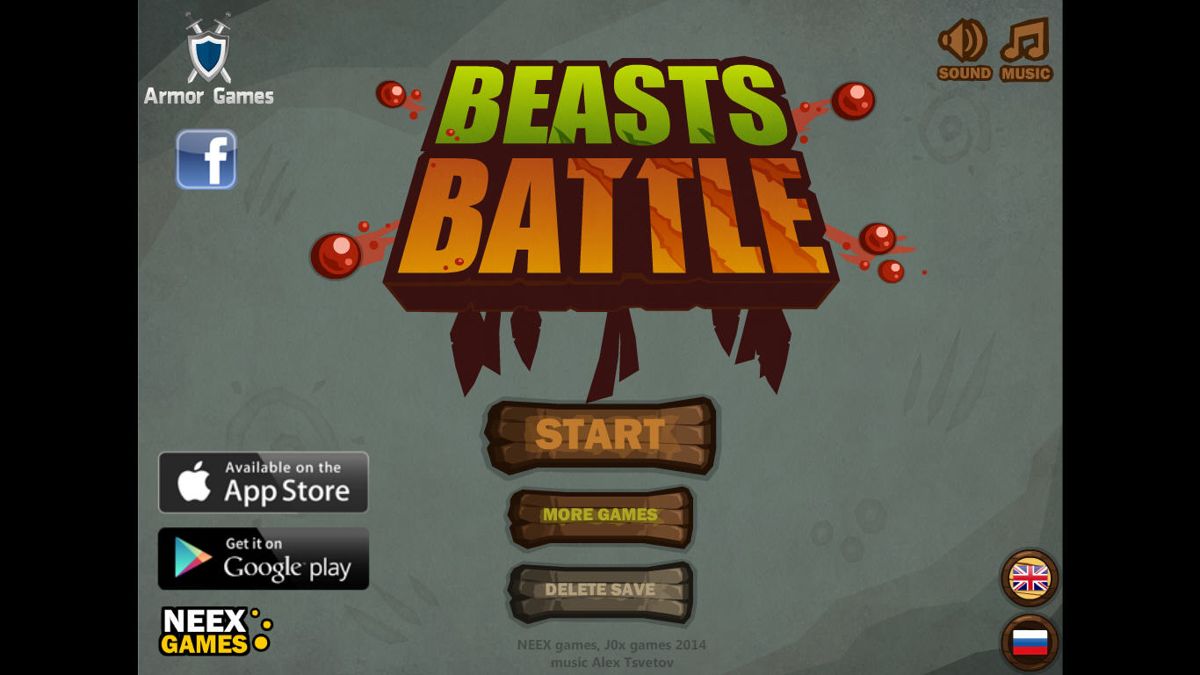 Beasts Battle (Browser) screenshot: Title screen