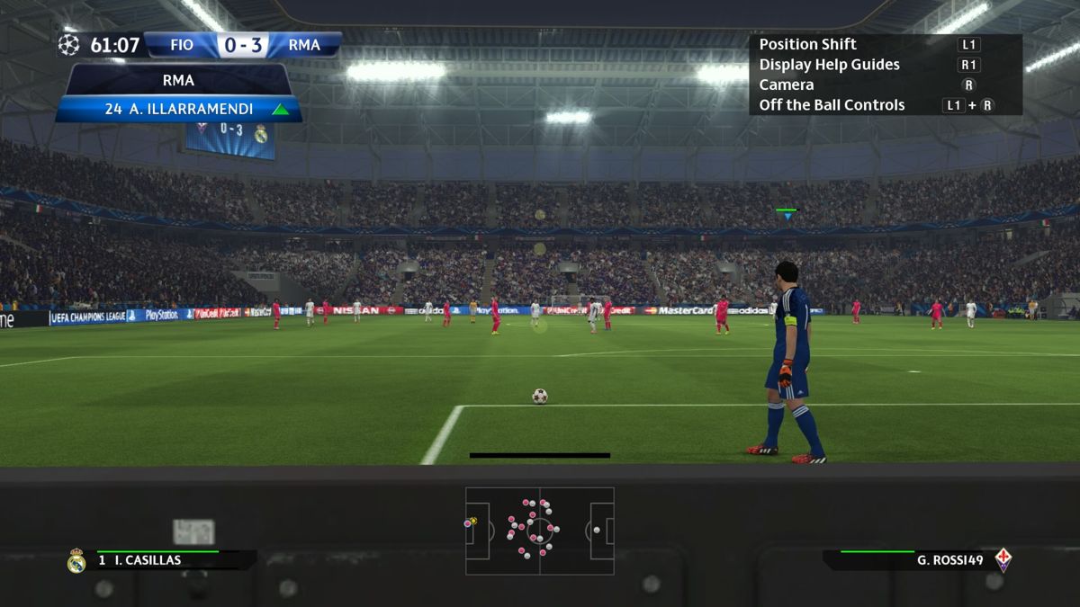 PES 2015: Pro Evolution Soccer (PlayStation 4) screenshot: Keeper has the ball