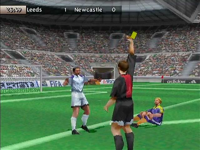 FIFA 99 (PlayStation) screenshot: Yellow Card