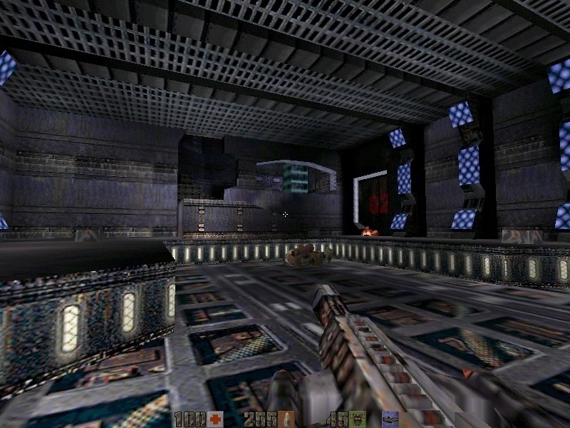 Juggernaut: The New Story For Quake II (Windows) screenshot: Tiled textures everywhere.