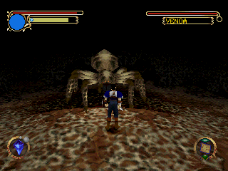 Brightis (PlayStation) screenshot: Facing off against the boss in the second dungeon