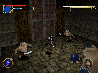 Brightis (PlayStation) screenshot: Ambushed by enemies in the third dungeon