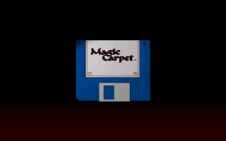Magic Carpet (DOS) screenshot: Loading the game (Floppy Disk version)