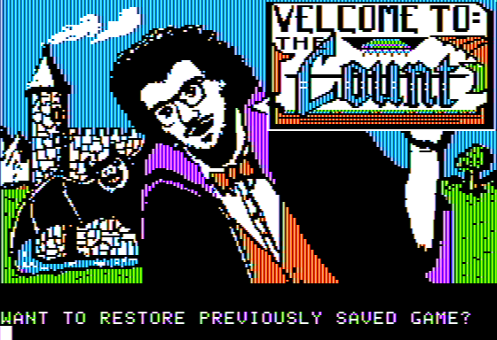 Scott Adams' Graphic Adventure #5: The Count (Apple II) screenshot: Title Screen