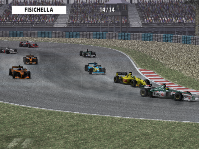 Formula One 2002 (PlayStation 2) screenshot: Spectator mode.