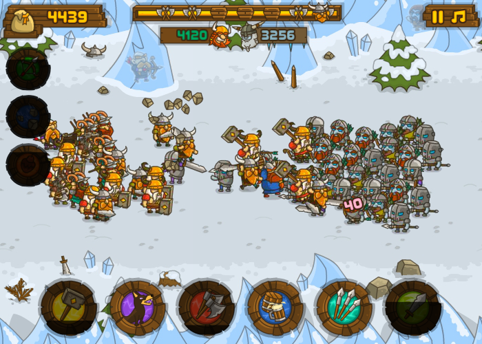 Frozen Islands (Browser) screenshot: Bigger battle
