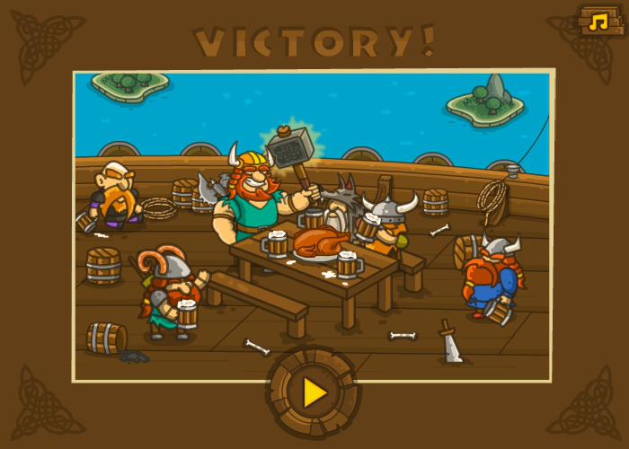 Frozen Islands (Browser) screenshot: Victory