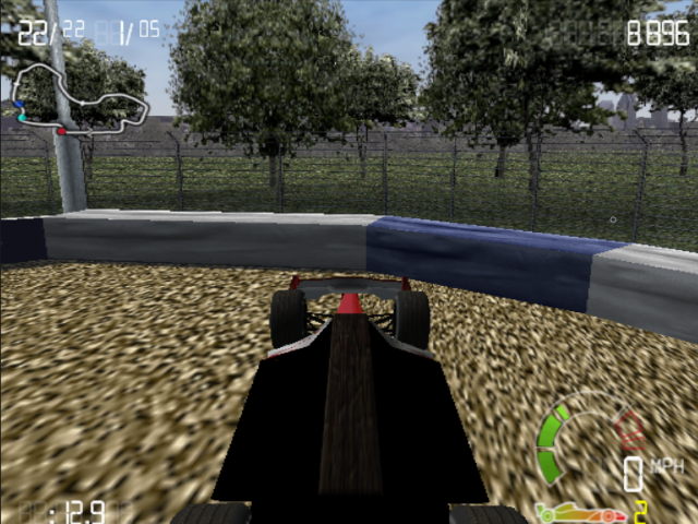 Formula One 2002 (PlayStation 2) screenshot: Crashed into a barrier flipped upside down.