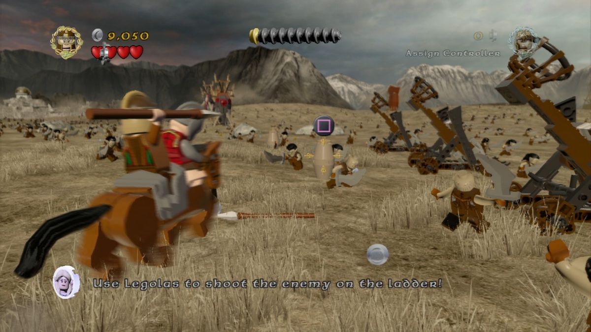 LEGO The Lord of the Rings (PlayStation 3) screenshot: Taking out the catapult crew