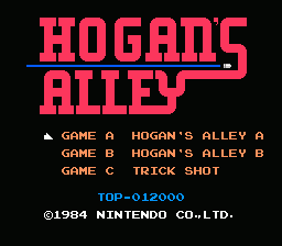 Hogan's Alley (NES) screenshot: Title Screen