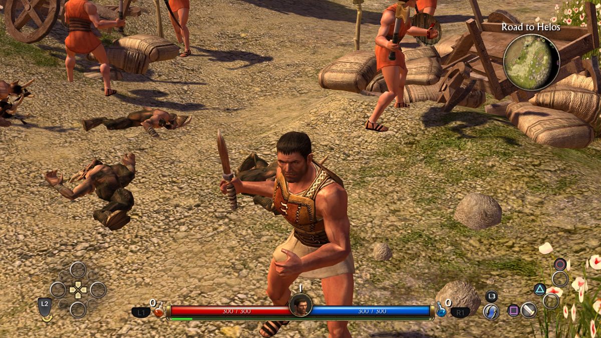 Titan Quest: Anniversary Edition (PlayStation 4) screenshot: Close-up on the protagonist