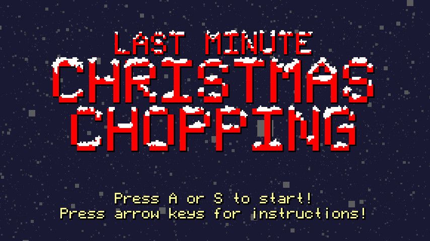 Last Minute Christmas Chopping (Browser) screenshot: Title screen