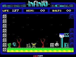 Phantomas Saga: Infinity (ZX Spectrum) screenshot: Starting the game