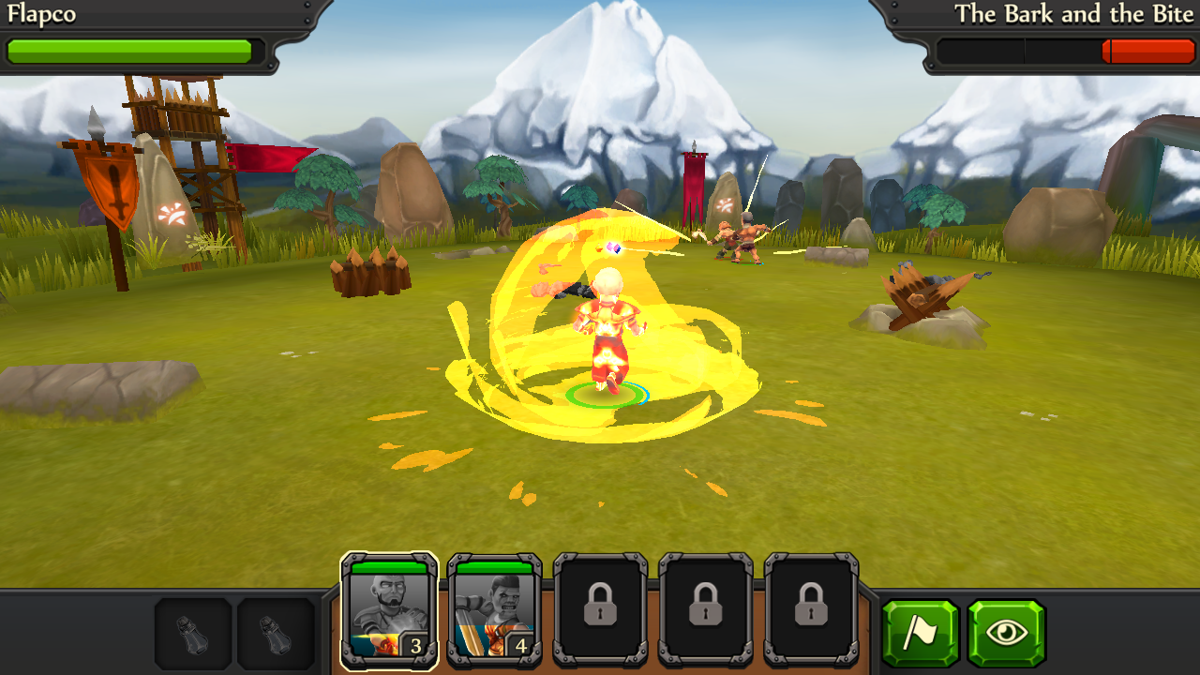 Party of Heroes (Browser) screenshot: Wizard and gladiator