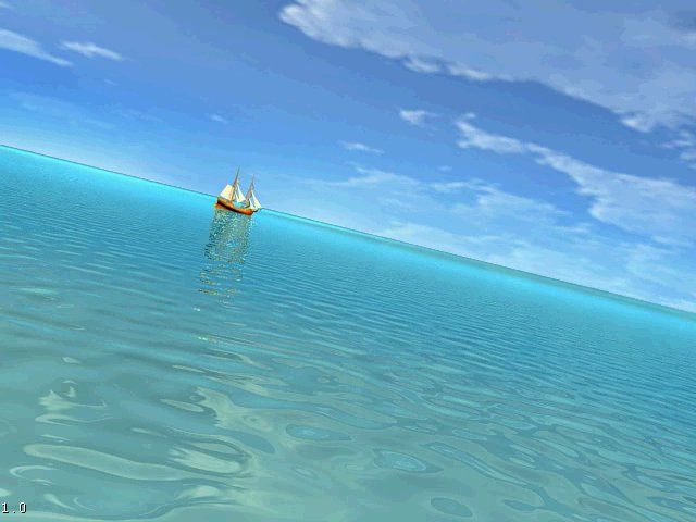 Tropico 2: Pirate Cove (Windows) screenshot: Sailing.