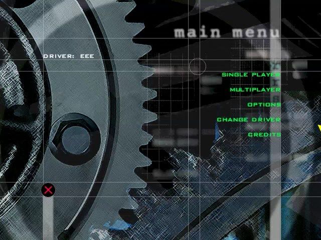 Pro Rally 2001 (Windows) screenshot: Main menu
