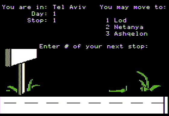 Search (Apple II) screenshot: Planning my Next Stop