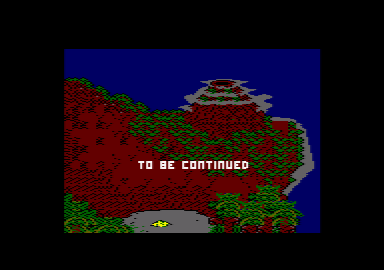Howard the Duck (Amstrad CPC) screenshot: If you lose, you get a "To be continued" screen.