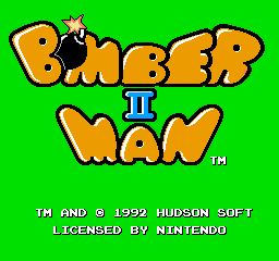 Bomberman II (NES) screenshot: Title Screen