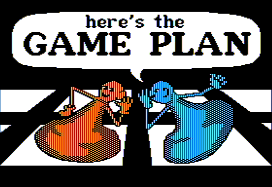 Microzine #31 (Apple II) screenshot: Game Plan - Title Screen