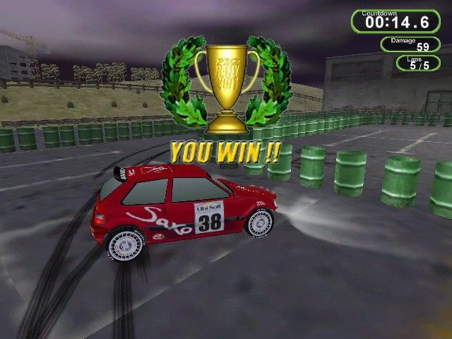 Pro Rally 2001 (Windows) screenshot: Exercise completed