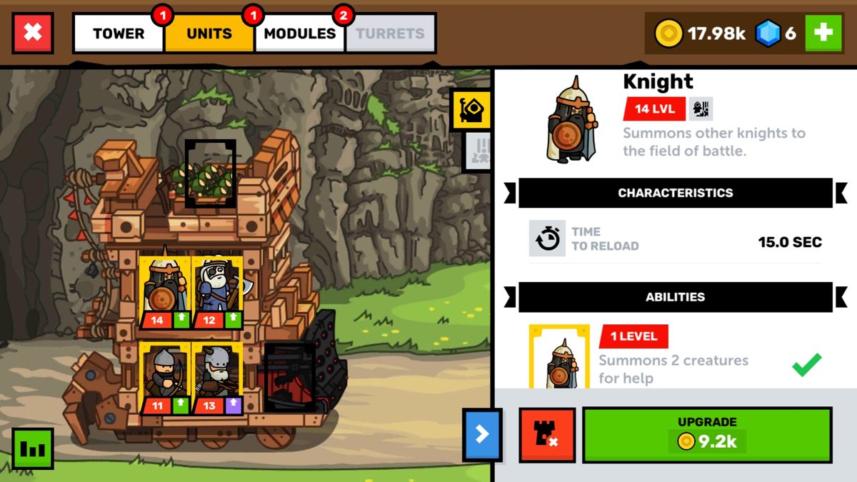 Screenshot of Towerlands (Android, 2020) MobyGames