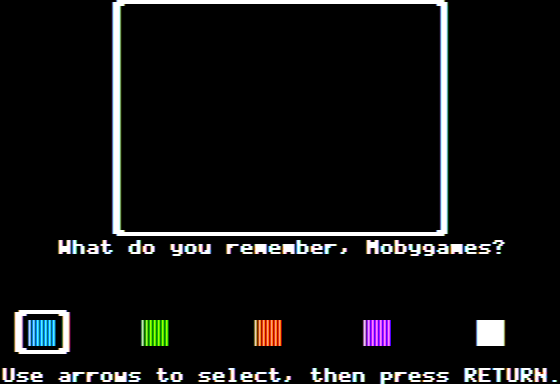 Simon Says... (Apple II) screenshot: Trying to Remember
