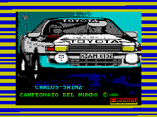 Carlos Sainz (ZX Spectrum) screenshot: Loading screen
