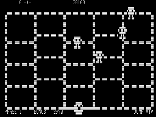 Time Runner (TRS-80) screenshot: Starting out an Empty Level